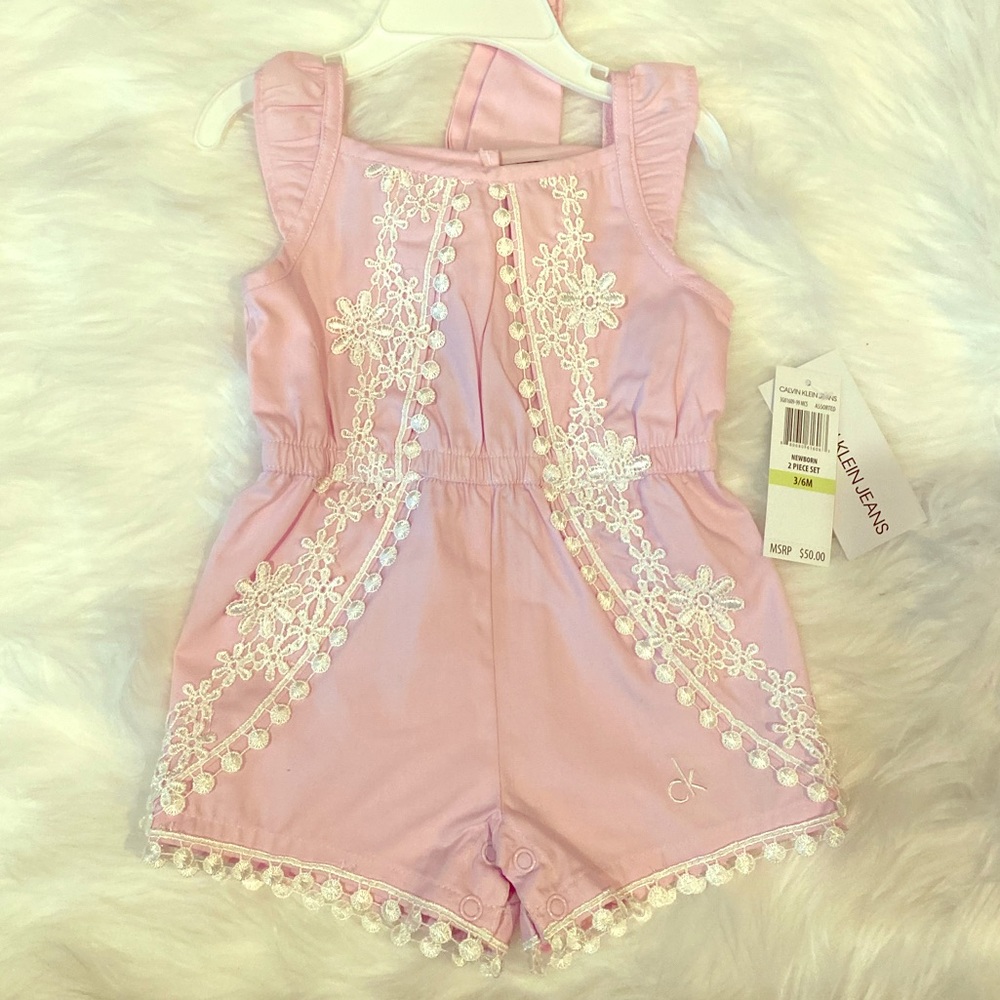 Calvin Klein Jeans Baby Pink Romper